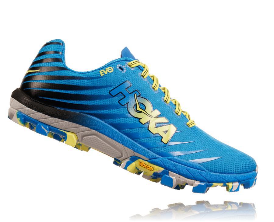 Zapatillas Trail Hoka One One Mujer - Evo Jawz - Azules - MNI761508